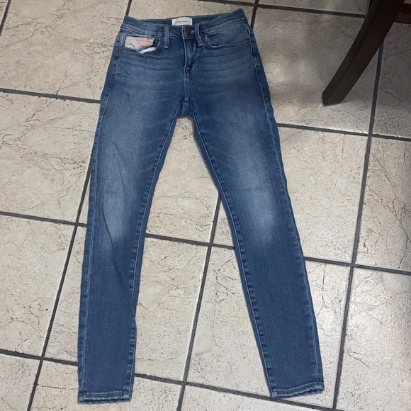 Frame Denim Blue Skinny Jeans - Picture 1 of 5